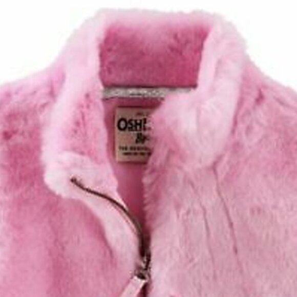 NWT Carter's Baby Toddler Girl's Faux Fur Vest High Neck Pink 5 Youth - Picture 2 of 4